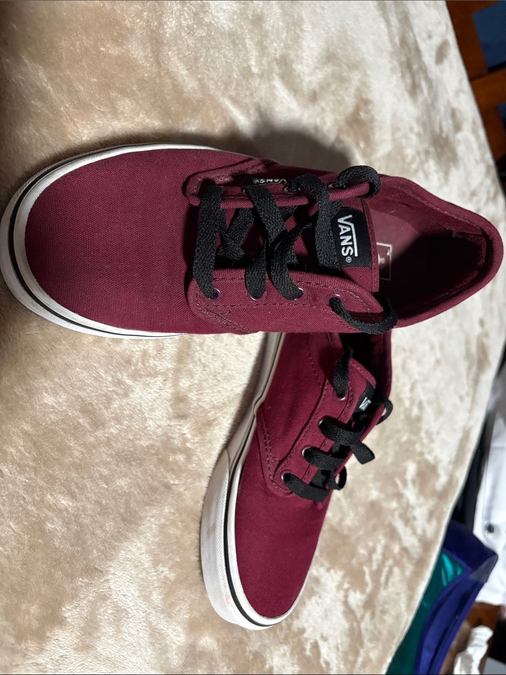 Vans Atwood Low Burgundy Canvas Sneakers - Youth 3.5 / Women's 5